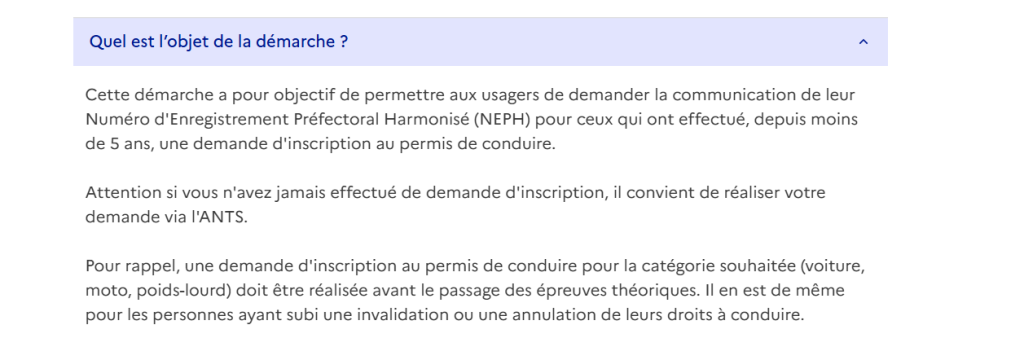 J'ai perdu mon code NEPH ou le récupérer