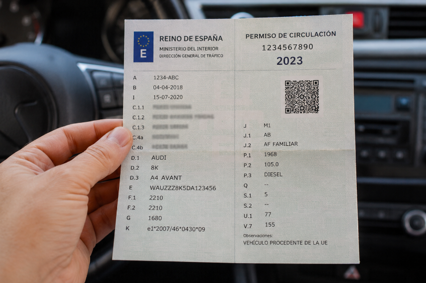 Carte grise en espagnol