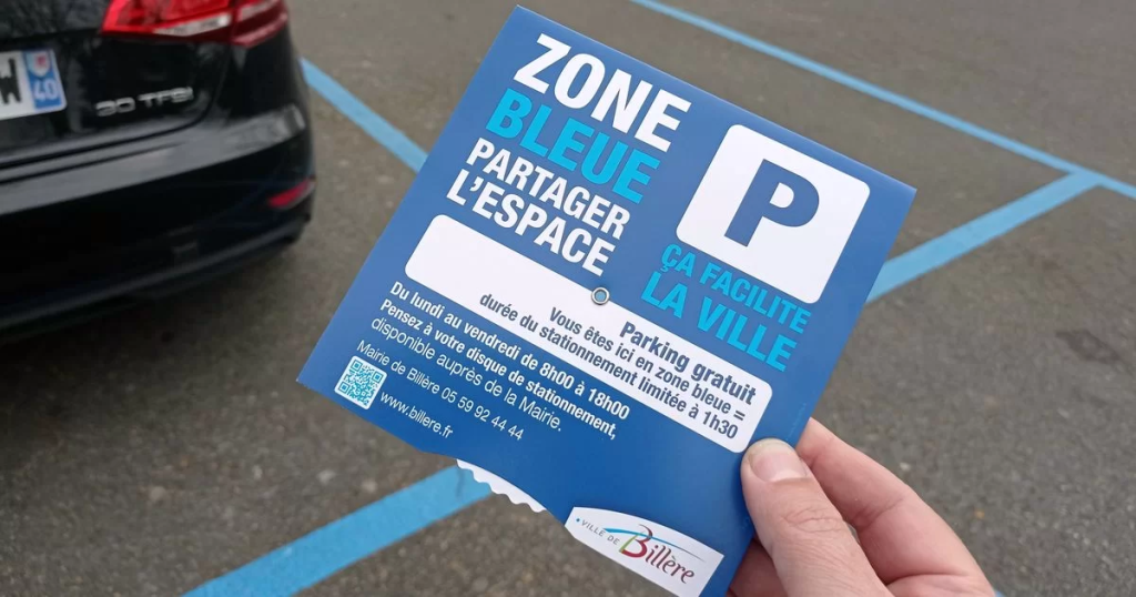 Zone bleue : durée autorisée et amende en cas de dépassement